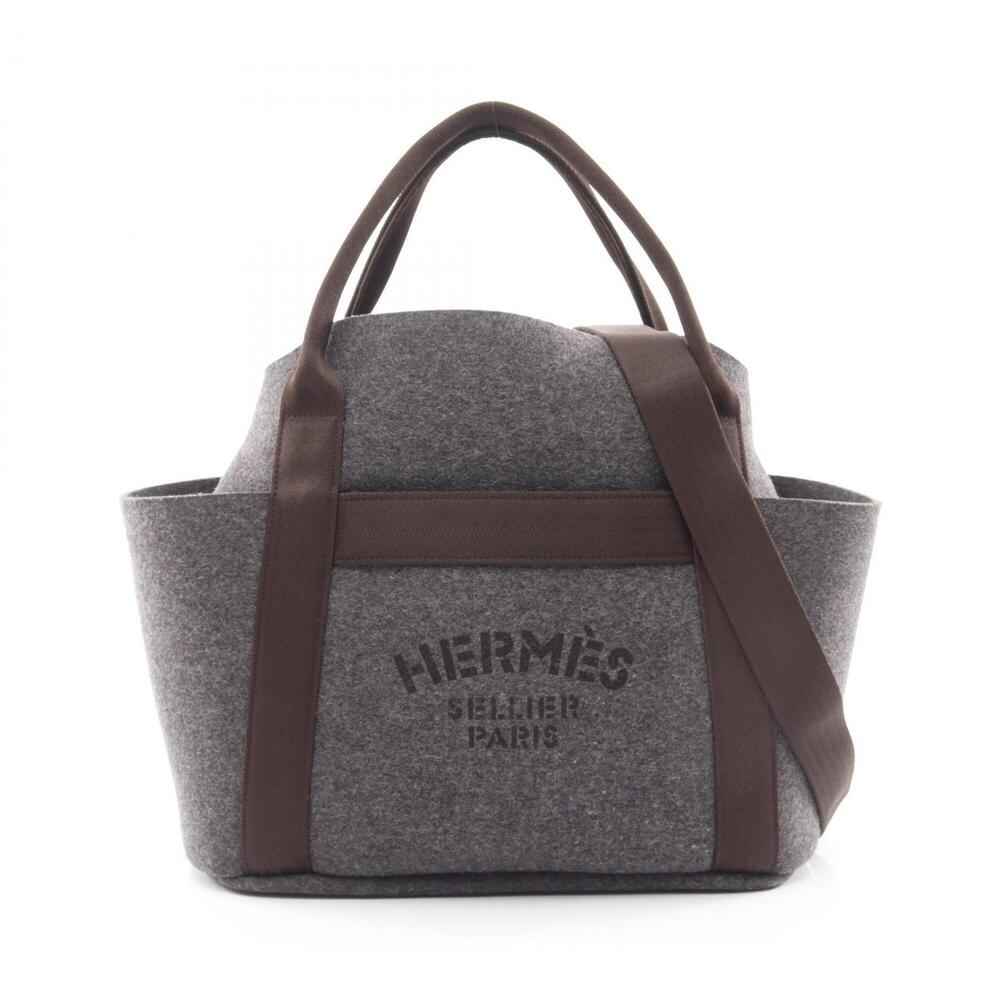 Hermes Sac de Pansage Groom 2-Way Tote Bag/Handbag, Leather and Felt, Walchev...